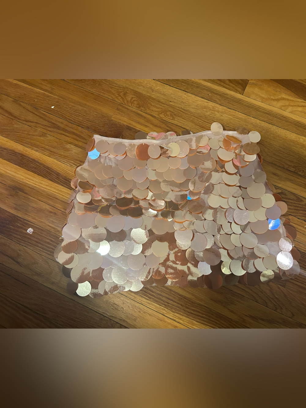 J. Crew Collection Rose Gold Sequin Mini Skirt